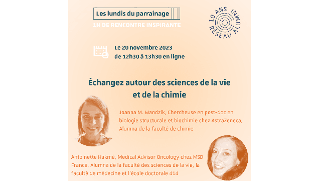 Antoinette Hakmé et Joanna Wandzik nos alumni docteures oeuvrant dans la chimie et les sciences de la vie